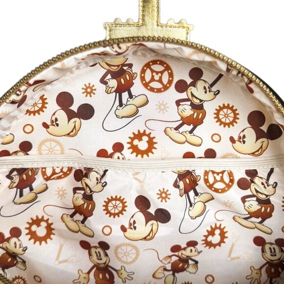 Exclusive Steampunk Mickey Navy and Gold Mini Backpack - Picture 5 of 5